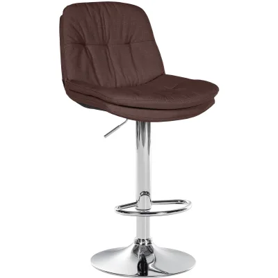 CLP Barhocker Laurel mit Stoffbezug, Barstuhl höhenverstellbar, drehbar, gepolstert, mit Fußstütze und Rückenlehne,
