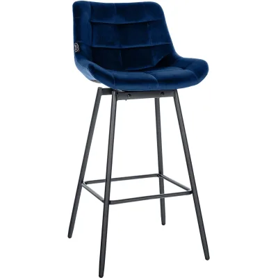 CLP Barhocker mit Lehne Weston, Barstuhl drehbar 180° Schwenkfunktion, Sitz gepolstert, Metallgestell stabil