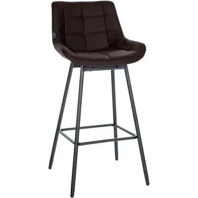 CLP Barhocker mit Lehne Weston, Barstuhl drehbar 180° Schwenkfunktion, Sitz gepolstert, Metallgestell stabil
