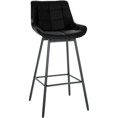 CLP Barhocker mit Lehne Weston, Barstuhl drehbar 180° Schwenkfunktion, Sitz gepolstert, Metallgestell stabil