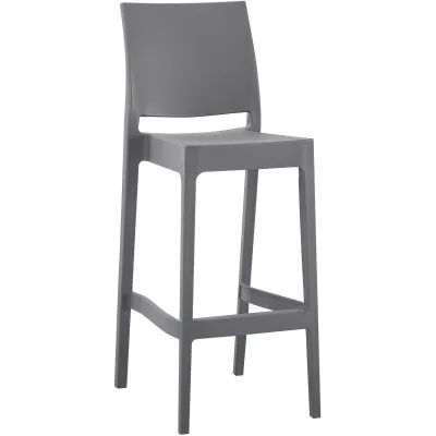CLP Barhocker outdoor stapelbar Flamur, Gartenhocker für draußen aus Kunststoff wetterfest UV-beständig, Stapelhocker bis 150 kg belastbar