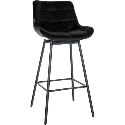 CLP Barhocker mit Lehne Weston, Barstuhl drehbar 180° Schwenkfunktion, Sitz gepolstert, Metallgestell stabil