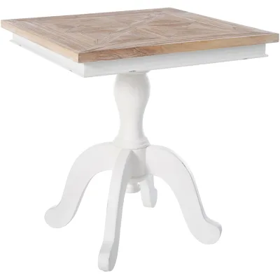 CLP Bistrotisch Holz quadratisch 70x70 cm Grasby, Esstisch für 2 bis 4 Personen, Küchentisch kompakt Shabby Chic rustikal