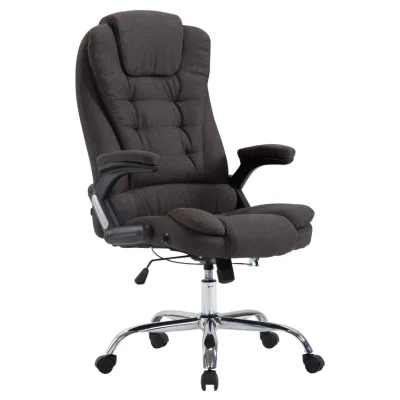 CLP Bürostuhl ergonomisch 150 kg belastbar Thor, Drehstuhl mit kippbarer Rückenlehne modernes Design, höhenverstellbar 49-59 cm Gestell Chrom