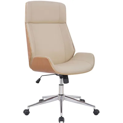 CLP Bürostuhl ergonomisch mit Armlehne Varel, Schreibtischstuhl mit modern drehbar und höhenverstellbar Gestell, Rückenlehne kippbar