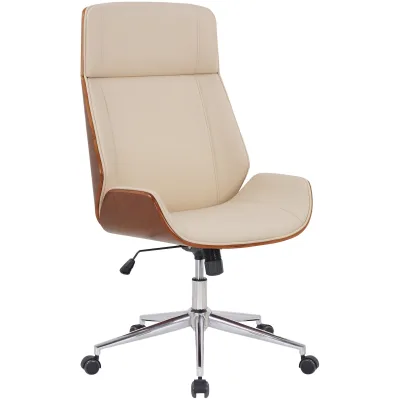 CLP Bürostuhl ergonomisch mit Armlehne Varel, Schreibtischstuhl mit modern drehbar und höhenverstellbar Gestell, Rückenlehne kippbar