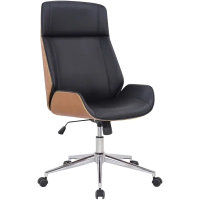 CLP Bürostuhl ergonomisch mit Armlehne Varel, Schreibtischstuhl mit modern drehbar und höhenverstellbar Gestell, Rückenlehne kippbar