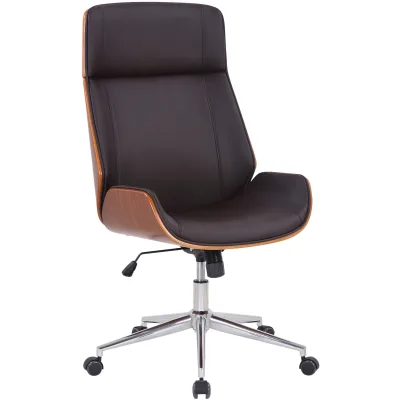 CLP Bürostuhl ergonomisch mit Armlehne Varel, Schreibtischstuhl mit modern drehbar und höhenverstellbar Gestell, Rückenlehne kippbar