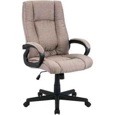 CLP Bürostuhl ergonomisch mit Rollen und Höhenverstellung, Chefsessel höhenverstellbar und Wippfunktion, rückenschonend, Drehstuhl Sparta