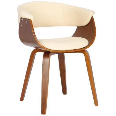 CLP Esszimmerstuhl Bruce mit Kunstlederbezug, Holzgestell, in stilvollem Design für Esszimmer oder Küche   Sessel bis 150 kg belastbar