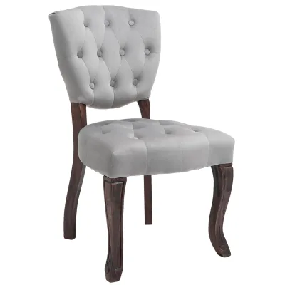 CLP Esszimmerstuhl Elysa Samt I Polsterstuhl Gesteppt Chesterfield Design I Lehnstuhl Mit Kautschukholz Gestell I Max. Belastbarkeit 120 kg