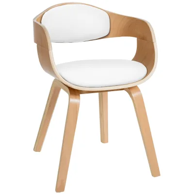 CLP Esszimmerstuhl ergonomisch Kingston, gepolsterte umlaufender Rückenlehne, Kunstlederbezug & Holzgestell, belastbar bis 150 kg