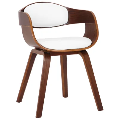 CLP Esszimmerstuhl ergonomisch Kingston, gepolsterte umlaufender Rückenlehne, Kunstlederbezug & Holzgestell, belastbar bis 150 kg