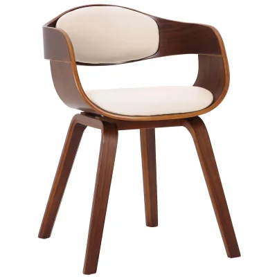 CLP Esszimmerstuhl ergonomisch Kingston, gepolsterte umlaufender Rückenlehne, Kunstlederbezug & Holzgestell, belastbar bis 150 kg