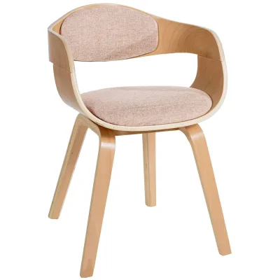 CLP Esszimmerstuhl ergonomisch Kingston,Lehnstuhl mit umlaufender Rückenlehne, Holzgestell belastbar bis 150 kg