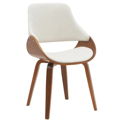 CLP Esszimmerstuhl gepolstert mit Rückenlehne Vangale, Design-Stuhl Gestell aus Bugholz, moderner Schalenstuhl für Wohnzimmer
