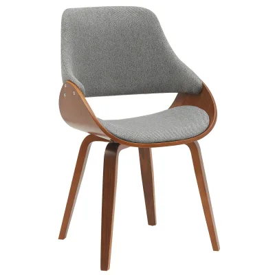 CLP Esszimmerstuhl gepolstert mit Rückenlehne Vangale, Design-Stuhl Gestell aus Bugholz, moderner Schalenstuhl für Wohnzimmer