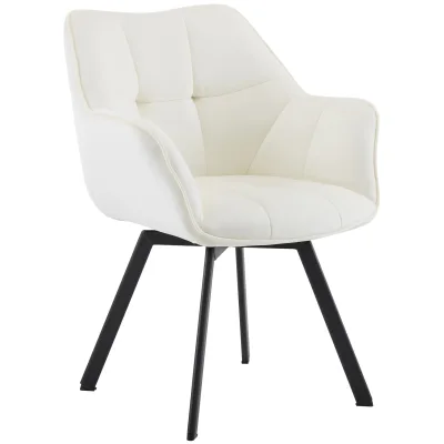 CLP Esszimmerstuhl Jordi aus Samt   Drehbarer Sessel für Wohn- und Essbereiche   Ergonomisches Design belastbar bis 150 kg