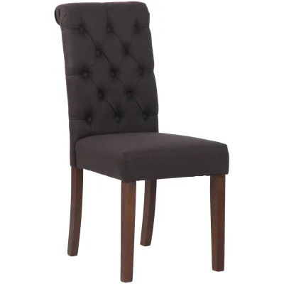 CLP Esszimmerstuhl Lisburn I Samt I Stoff I Polsterstuhl Gesteppt Chesterfield Design