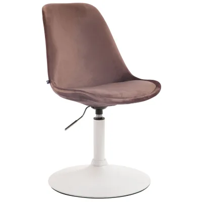 CLP Esszimmerstuhl Maverick Samt I Höhenverstellbarer Lehnstuhl I Drehstuhl Mit Trompetenfuß I Sitzhöhe Von Ca. 43 - 48 cm