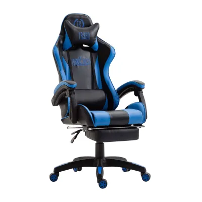 CLP Gaming Bürostuhl IGNITE mit Kunstlederbezug I Schreibtischstuhl mit Armlehnen I verstellbarer Drehstuhl im sportlichen Design