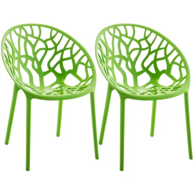 CLP Gartenstühle 2er Set stapelbar wetterfest Hope, Gartensessel mit Lehnen UV-beständig, Outdoorstühle aus Kunststoff bis 150 kg belastbar
