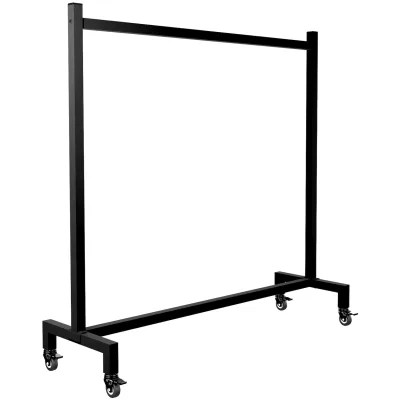 CLP Kleiderständer rollbar Gisborne mit Stahl-Gummirädern, schmaler Garderobenständer für Flur, Schlafzimmer, Ankleide und Boutique, mobil