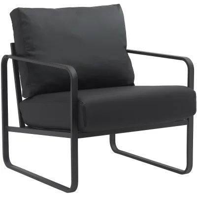 CLP Lounger Manea I Relaxsessel Kunstleder Oder Stoff Bezug I Mit Stabilem Metallgestell I Gepolsteter Clubsessel