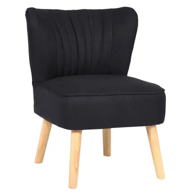 CLP Lounger Sevran Stoff I Sessel Mit Holzgestell I Polsterstuhl Mit Rückenlehne I Max. Belastbarkeit 120 kg
