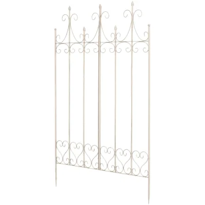 CLP Rankgitter Metall 130 cm hoch Flieder, stabile Rankhilfe für Kletterpflanzen, vormontiert, Landhausstil, Spalier Sichtschutz