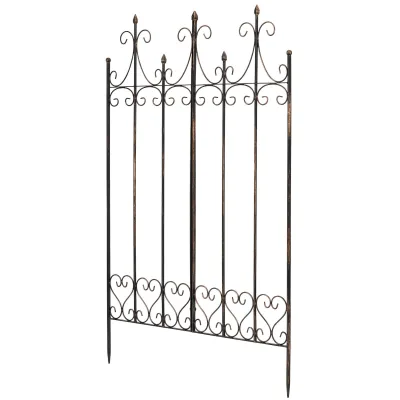 CLP Rankgitter Metall 130 cm hoch Flieder, stabile Rankhilfe für Kletterpflanzen, vormontiert, Landhausstil, Spalier Sichtschutz
