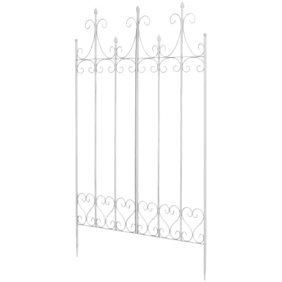 CLP Rankgitter Metall 130 cm hoch Flieder, stabile Rankhilfe für Kletterpflanzen, vormontiert, Landhausstil, Spalier Sichtschutz