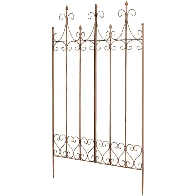 CLP Rankgitter Metall 130 cm hoch Flieder, stabile Rankhilfe für Kletterpflanzen, vormontiert, Landhausstil, Spalier Sichtschutz