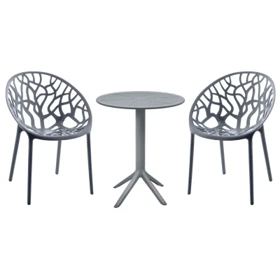 CLP Sitzgruppe Set, moderner Stil, hochwertiges Gestell schwarz, ideal für Esszimmer, Wohnküche, Serie Hoscana