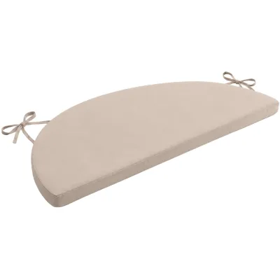 CLP Sitzkissen halbrunde Form, passend für Halbpavillon Rosie, 5 cm dicke Polsterung mit Reißverschluss und Bindebändern, Bankauflage 115x57 cm