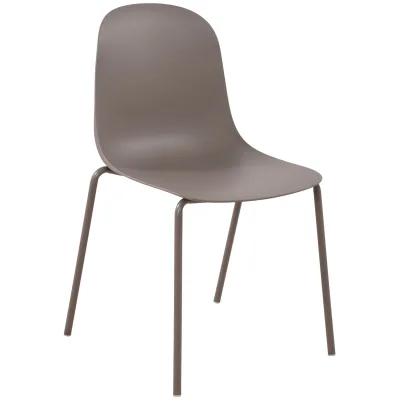 CLP Stapelstuhl Hardin, mit ergonomischer Kunststoffschale und stabilem Metallgestell, geeignet für Esszimmer, Konferenzraum und Küche