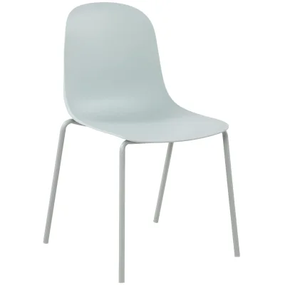 CLP Stapelstuhl Hardin, mit ergonomischer Kunststoffschale und stabilem Metallgestell, geeignet für Esszimmer, Konferenzraum und Küche