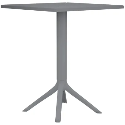 CLP Tisch Nuvela 60 x 60 cm   Wetterfester Gartentisch mit UV-beständiger Oberfläche   Eckiger Balkontisch aus Polypropylen