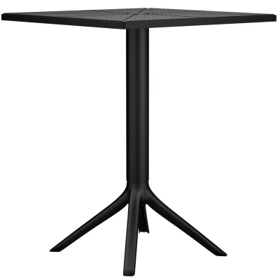 CLP Tisch Nuvela 60 x 60 cm   Wetterfester Gartentisch mit UV-beständiger Oberfläche   Eckiger Balkontisch aus Polypropylen