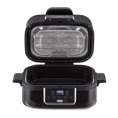 Combo Air Grill-Heißluftfritteuse 5 Programme 1500   Watt 4,5 L Grillkorb 2,5 L Frittierkorb Schwarz