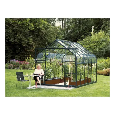 Comfort Edition Diana 9900 ESG 3mm, smaragd inkl. Fundamentrahmen, automatischem Fensteröffer und Regenfallrohr-Set