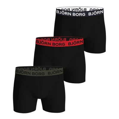 Cotton Stretch Boxer Trunks 3P Herren Boxershort