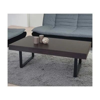 Couchtisch Genk H576, Wohnzimmertisch, MVG 40x110x60cm ~ Wenge, dunkle Metall-Füße
