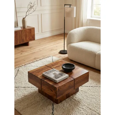 Kadima Design Couchtisch Braun 58x30x58 cm