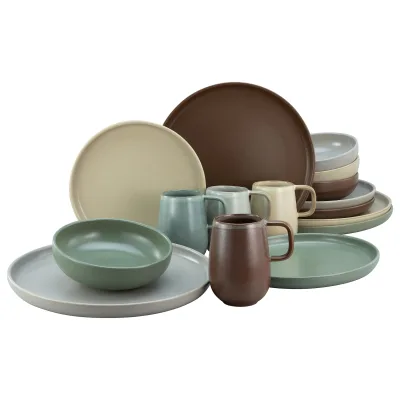CreaTable, 23188, Serie uno NATURAL, Geschirrset, Kombiservice 16 teilig