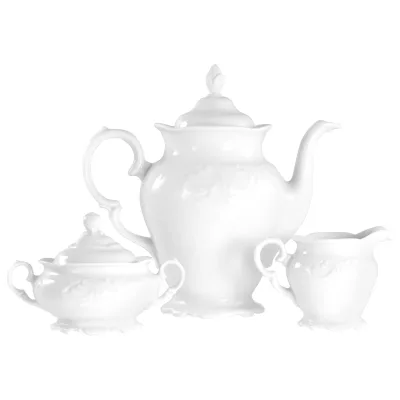 CreaTable - 24625 Frederike Weiss, Kaffeegarnitur 3-tlg