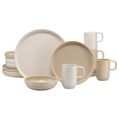 CreaTable 24742 Serie Uno Toscana Kombiservice 16-tlg. Geschirrset 4 Personen