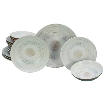 CreaTable - 24855 Neapel Offwhite, Tellerset 16-tlg