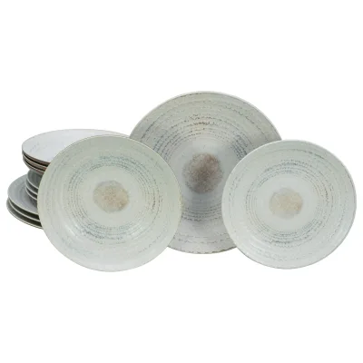 CreaTable - 24858 Neapel Offwhite, Tellerset 12-tlg