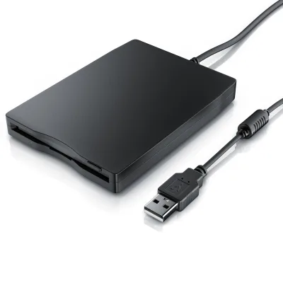 CSL Diskettenlaufwerk Externes USB Diskettenlaufwerk FDD 1,44MB (3,5) geeignet für PC